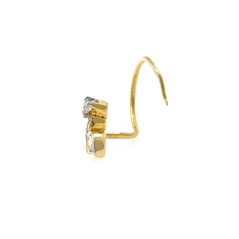 18kt / 750 Yellow Gold Fancy Nose Pin NP174