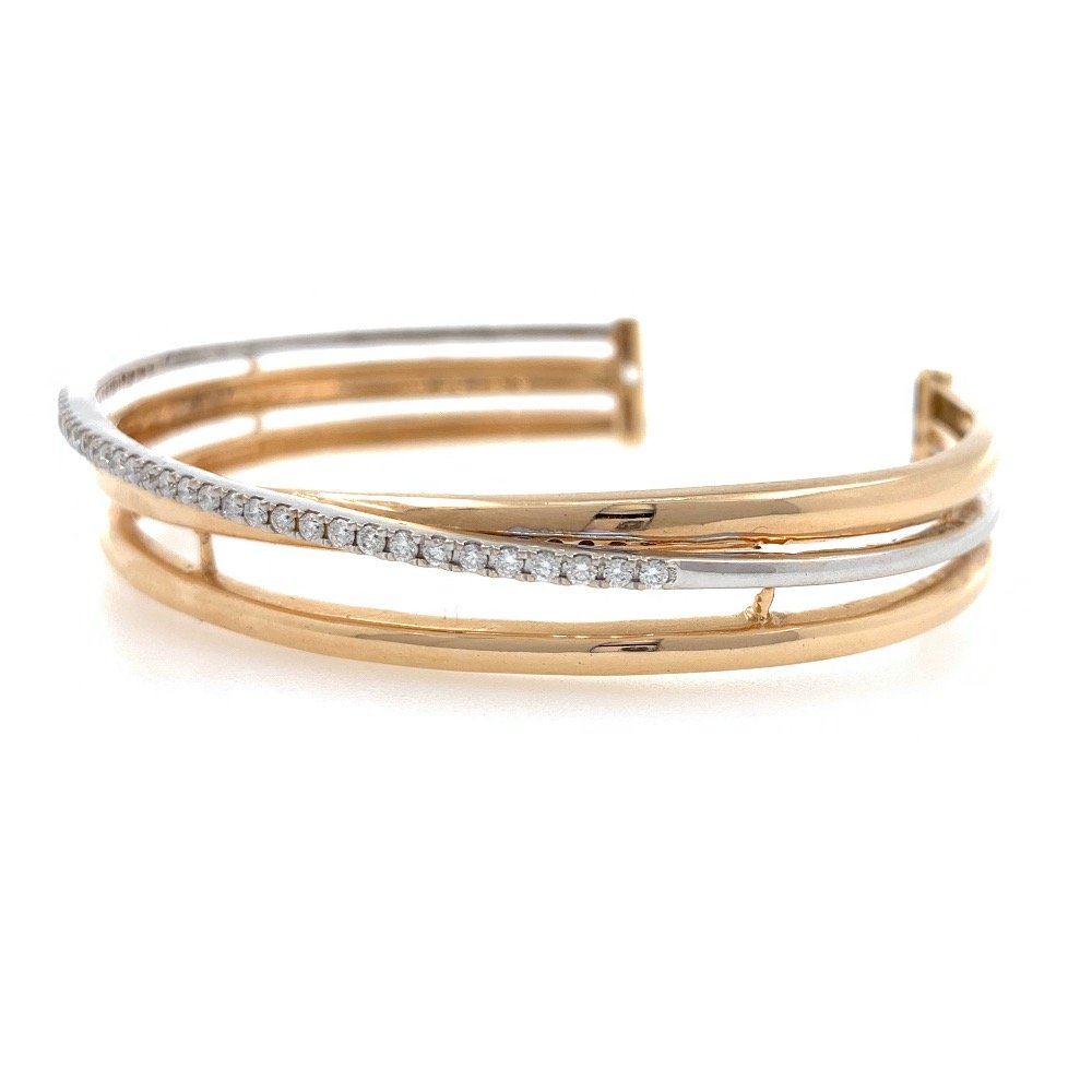 18kt / 750 rose gold fancy micro set diamond bracelet 7brc28