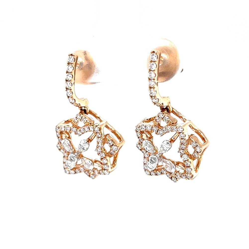Diamond latkan with floral design in 18k rose gold 0top69