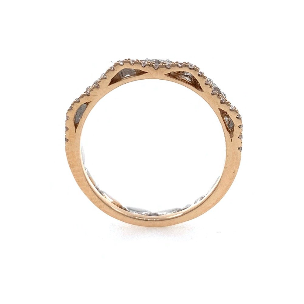 18kt / 750 Rose gold fancy diamond Ladies ring 9LR298