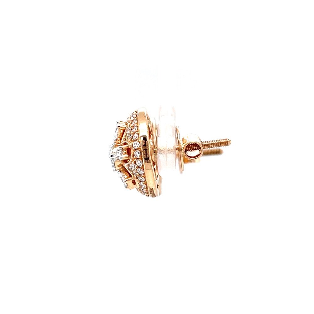 Traditional buty with fancy pear marquise diamonds in rose gold