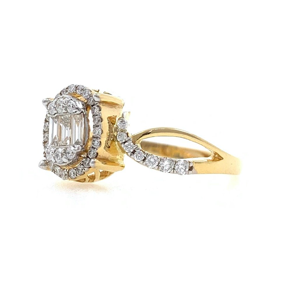 18kt / 750 Yellow Gold Classic Diamond Ladies Ring 9LR310
