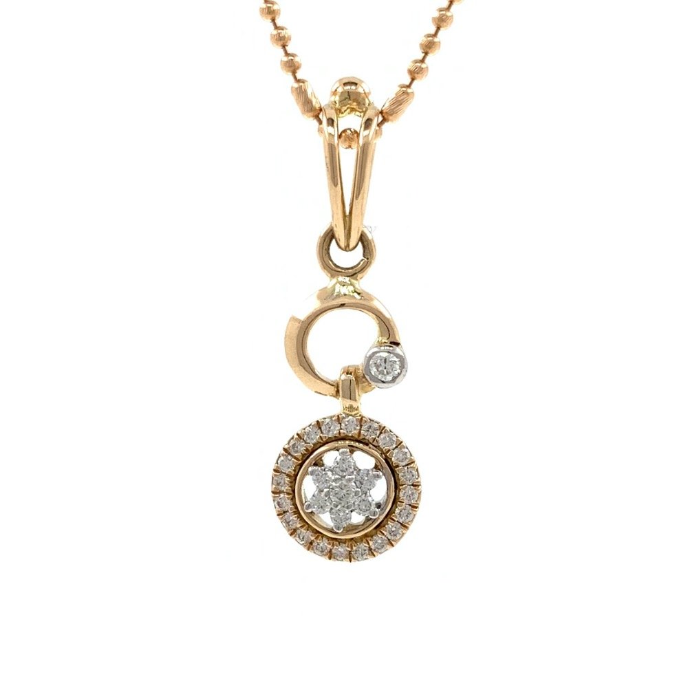 Satis Diamond Pendant in Rose GOald 8SHP64