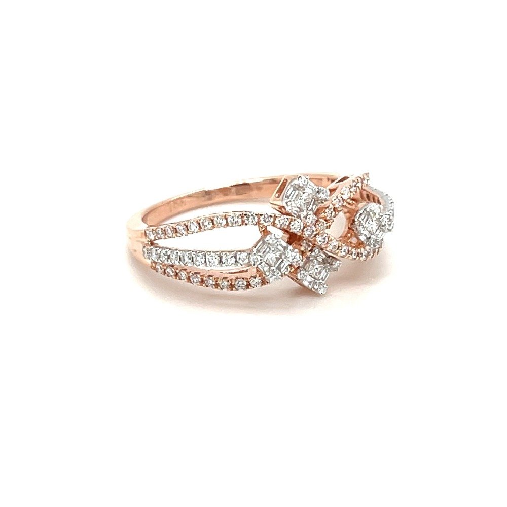 Office wear diamond ring for women in rose gold