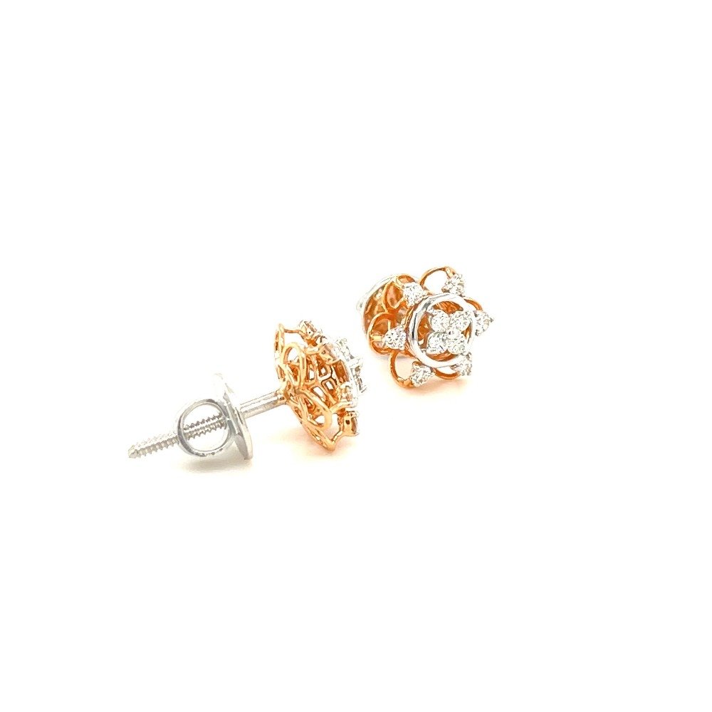 Exotic Floral Diamond Stud earrings