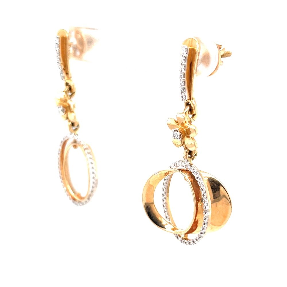 Étonnante dangling earrings with centre piece flower 8top123