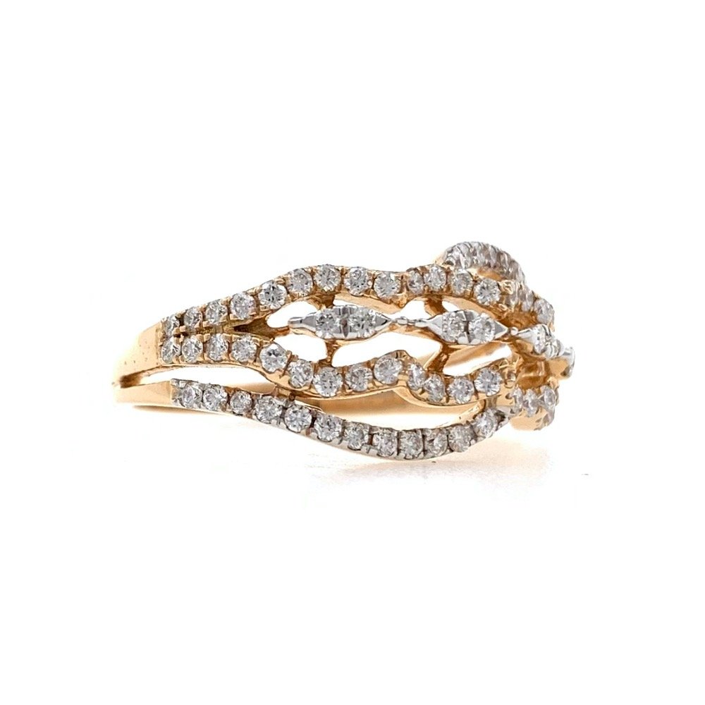 18kt / 750 Rose gold Fancy Diamond Ladies Ring 9LR204