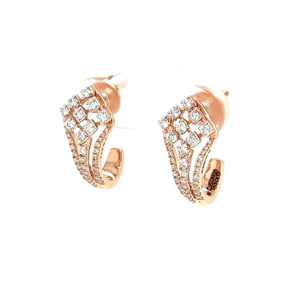 Leena Diamond Hoop Earring in VVS Quality Diamonds