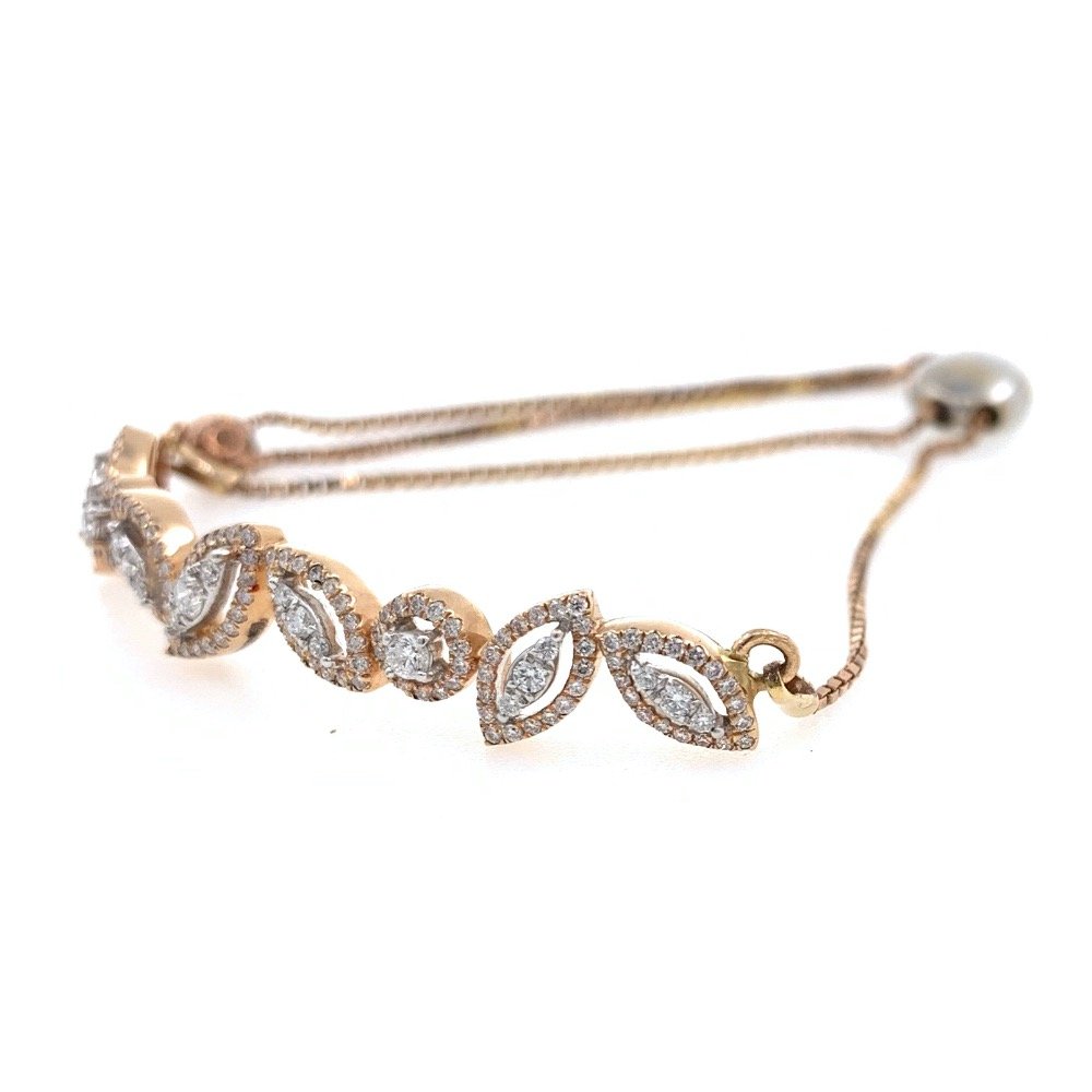 18kt / 750 rose gold chain diamond bracelet 8brc45