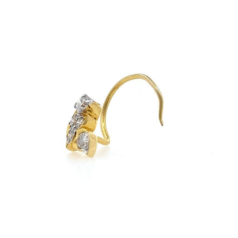 18kt / 750 Yellow Gold Fancy Nose Pin NP174