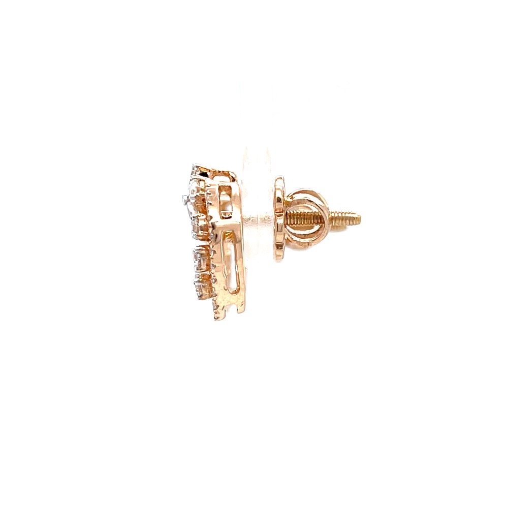 Schick diamond stud with pear flower as motif