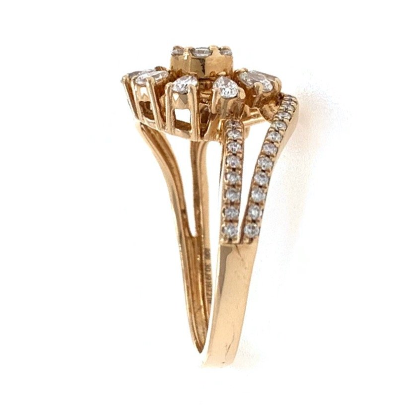 18kt / 750 rose gold anniversary gift diamond ring 8lr211