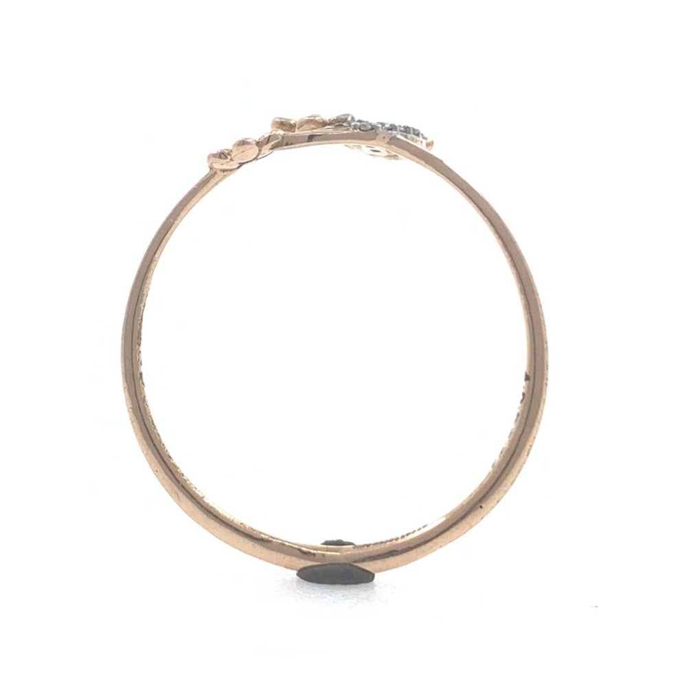 18kt / 750 rose gold Three Flower Diamond Ladies Ring 9LR201