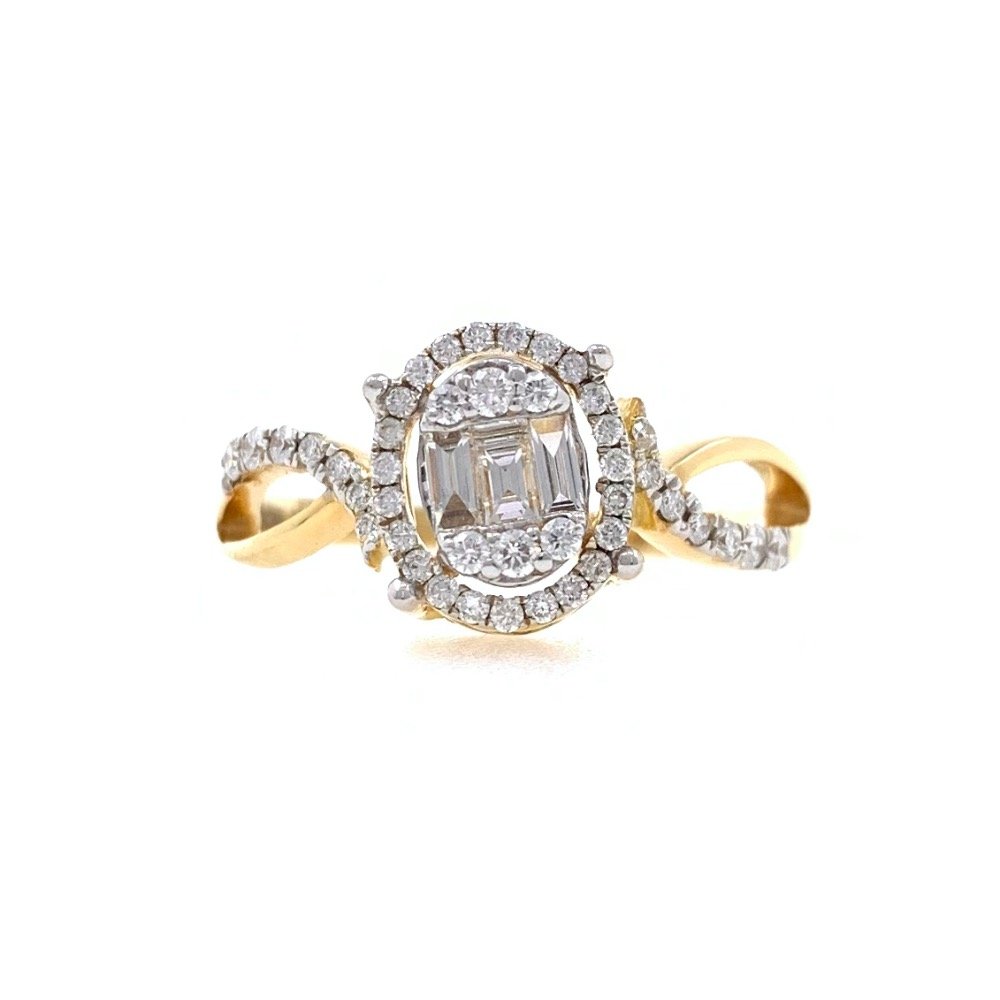 18kt / 750 Yellow Gold Classic Diamond Ladies Ring 9LR310