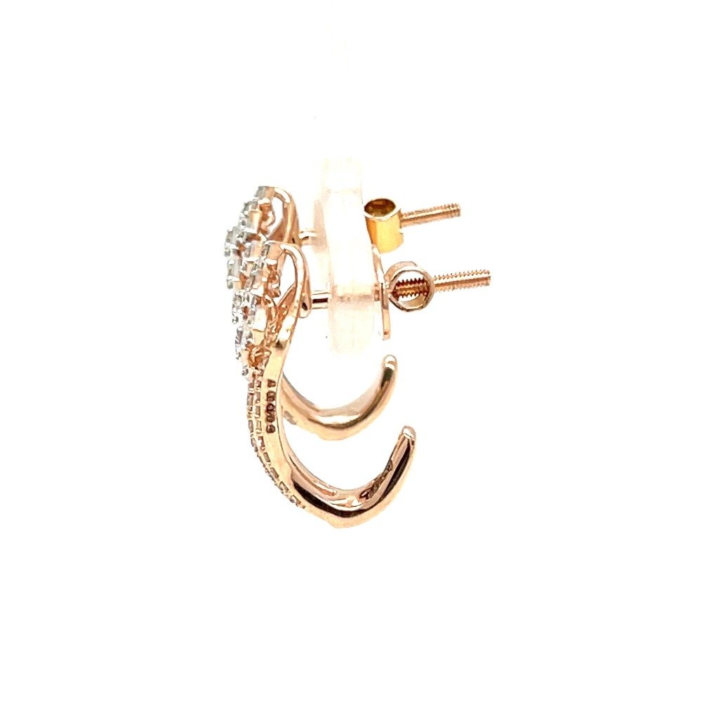 Leena Diamond Hoop Earring in VVS Quality Diamonds