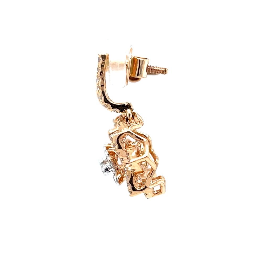 Diamond latkan with floral design in 18k rose gold 0top69