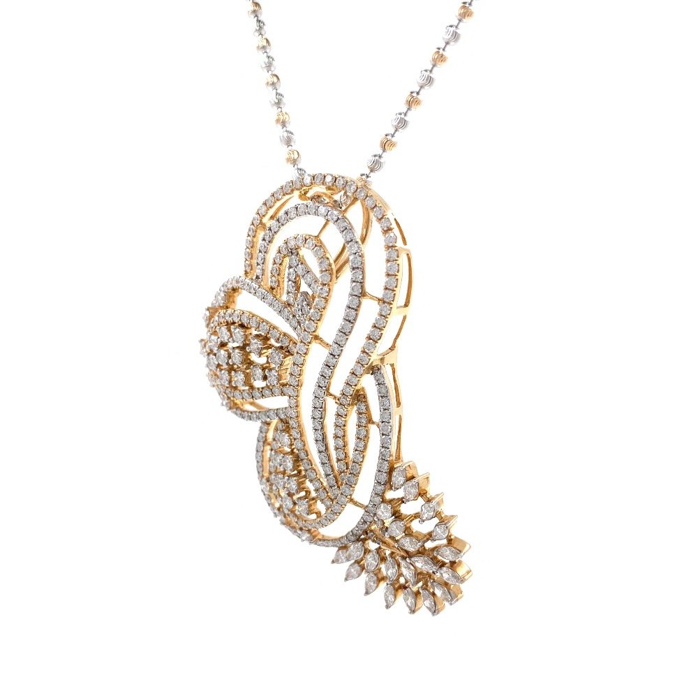 Étourdissante designer diamond pendant in 18k rose gold 9shp23