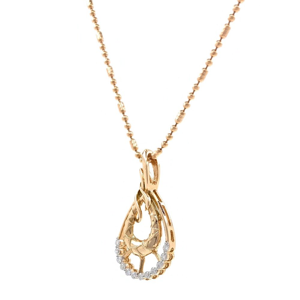 mignonne Tear Drop Diamond Pendant in 18k rose Gold 9SHP39