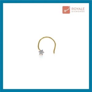 Single Diamond Nose Pin - Tar