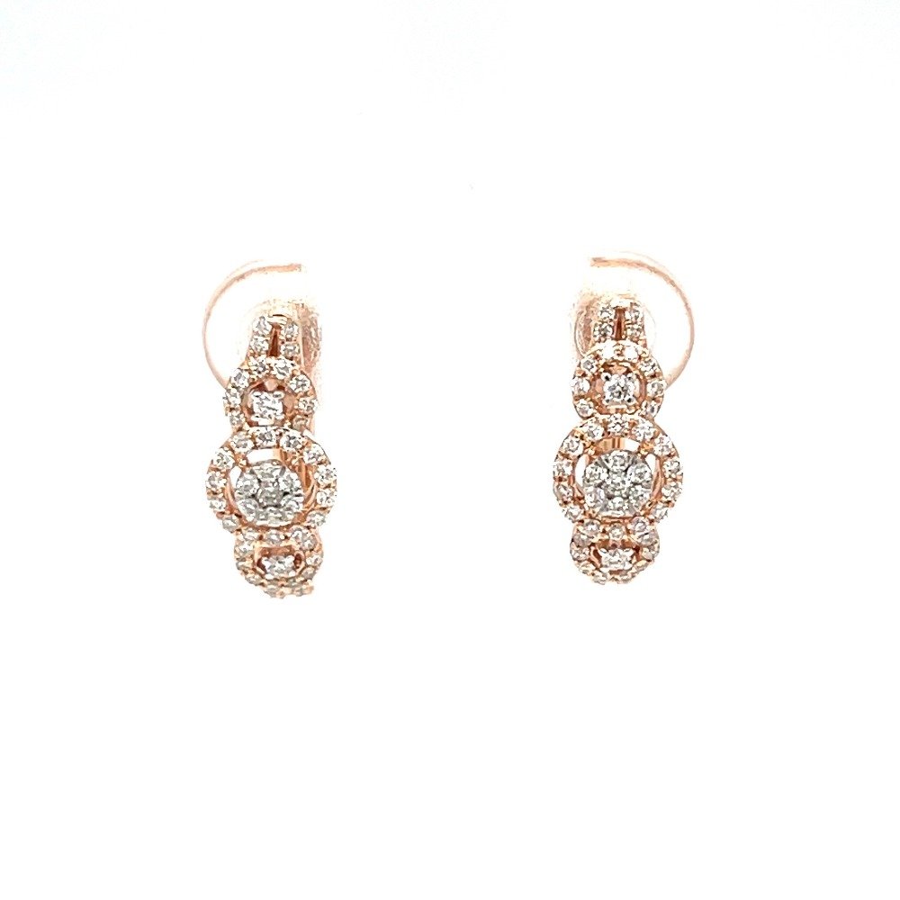 Every Day Wear Diamond Hoops Earrin...