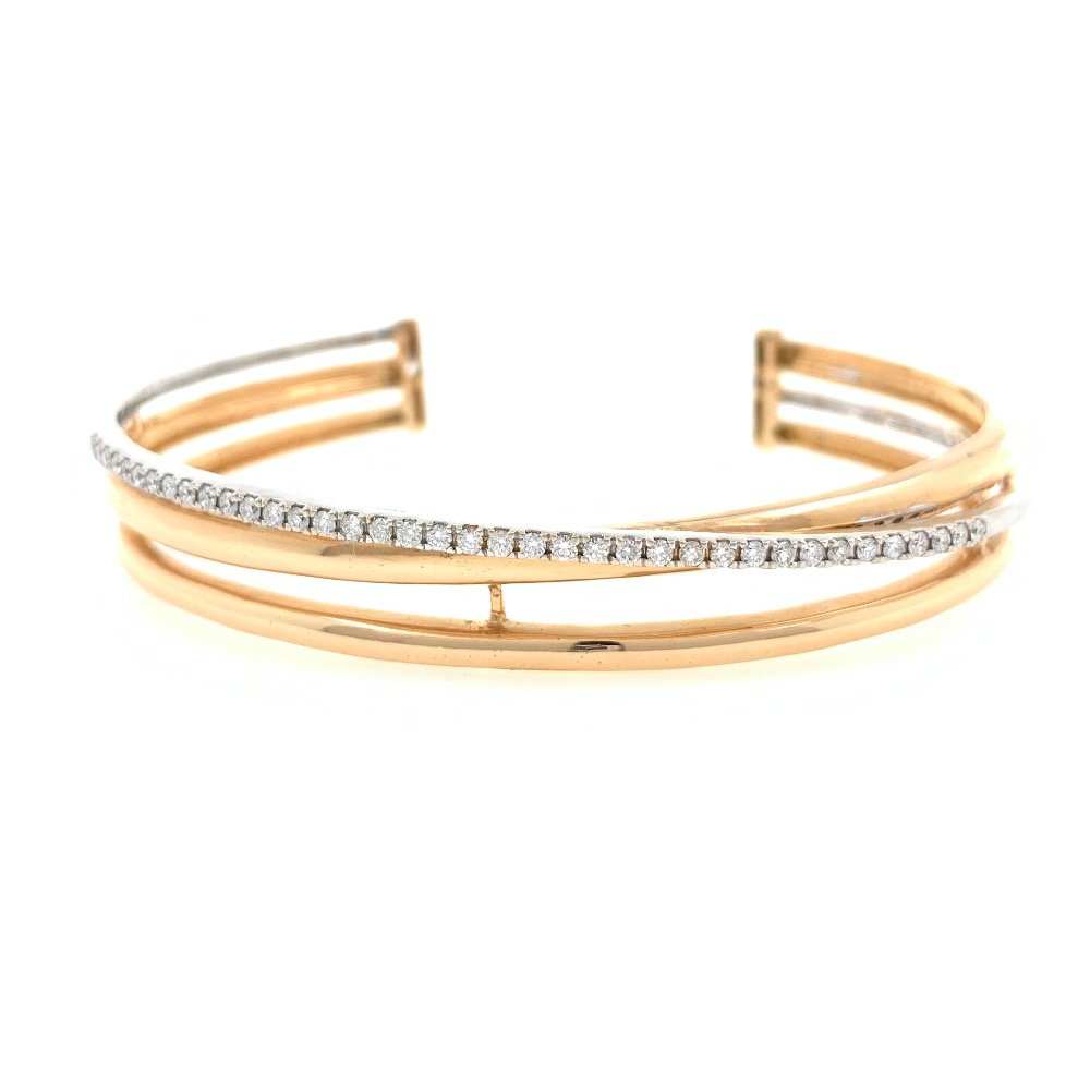 18kt / 750 rose gold fancy micro set diamond bracelet 7brc28