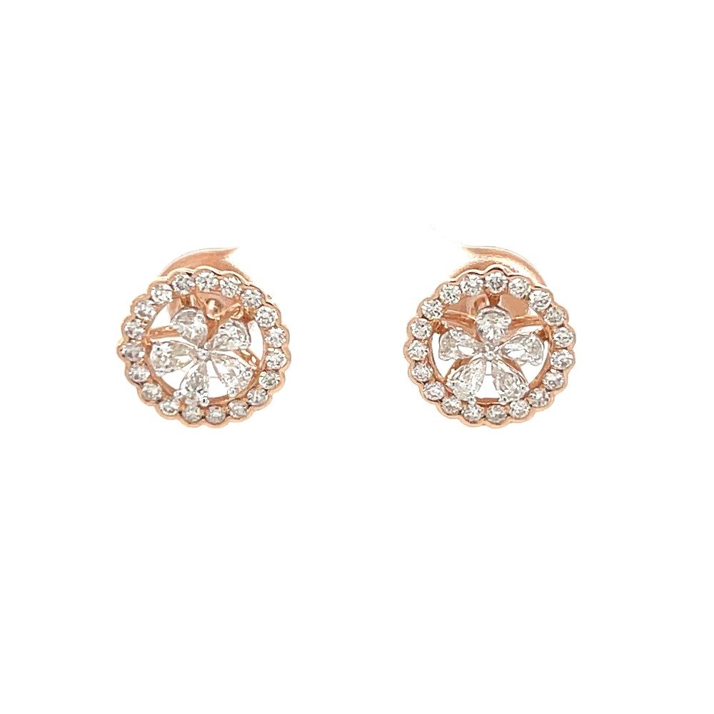 Circular Pear Diamond Stud Earring...