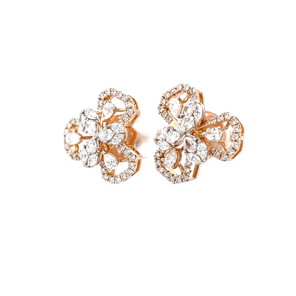 Erstaunlich diamond stud with fancy shape diamonds