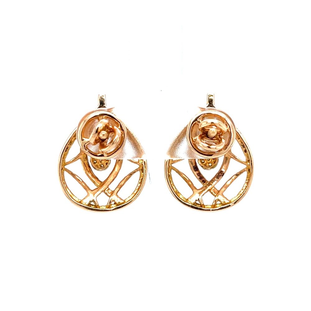 Invidebit diamond earrings in 18k hallmark rose gold 8top101