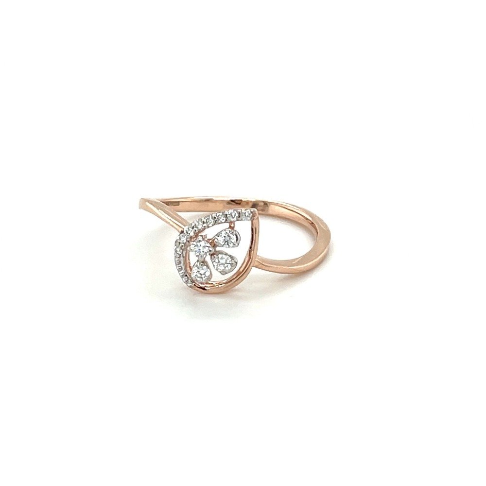 Teardrop Cluster Diamond Ring with...