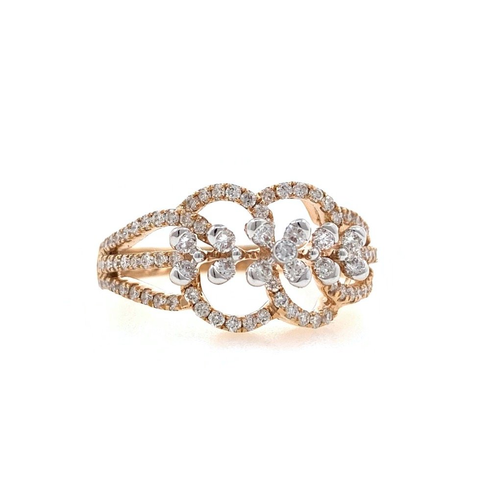 Nitidus diamond Ring for Ladies in 18k Rose gold - 3.610 grams - VVS EF 0.61 carat - 0LR65