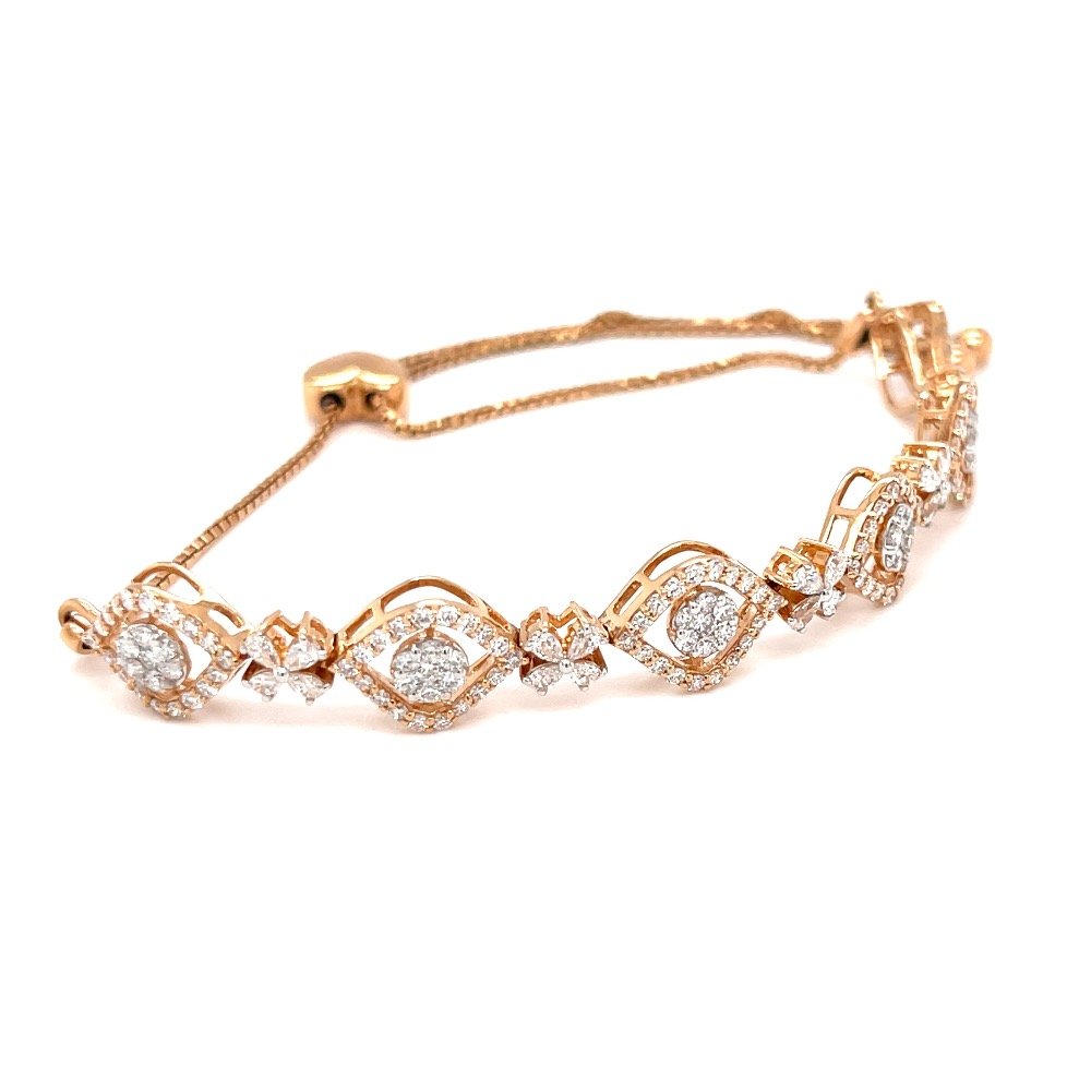 Egyedi diamond tennis bracelet in 18k hallmark rose gold