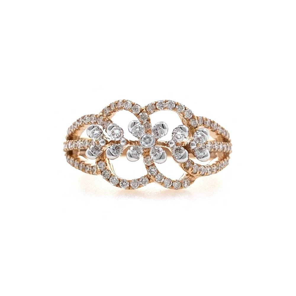 Nitidus diamond Ring for Ladies in 18k Rose gold - 3.610 grams - VVS EF 0.61 carat - 0LR65