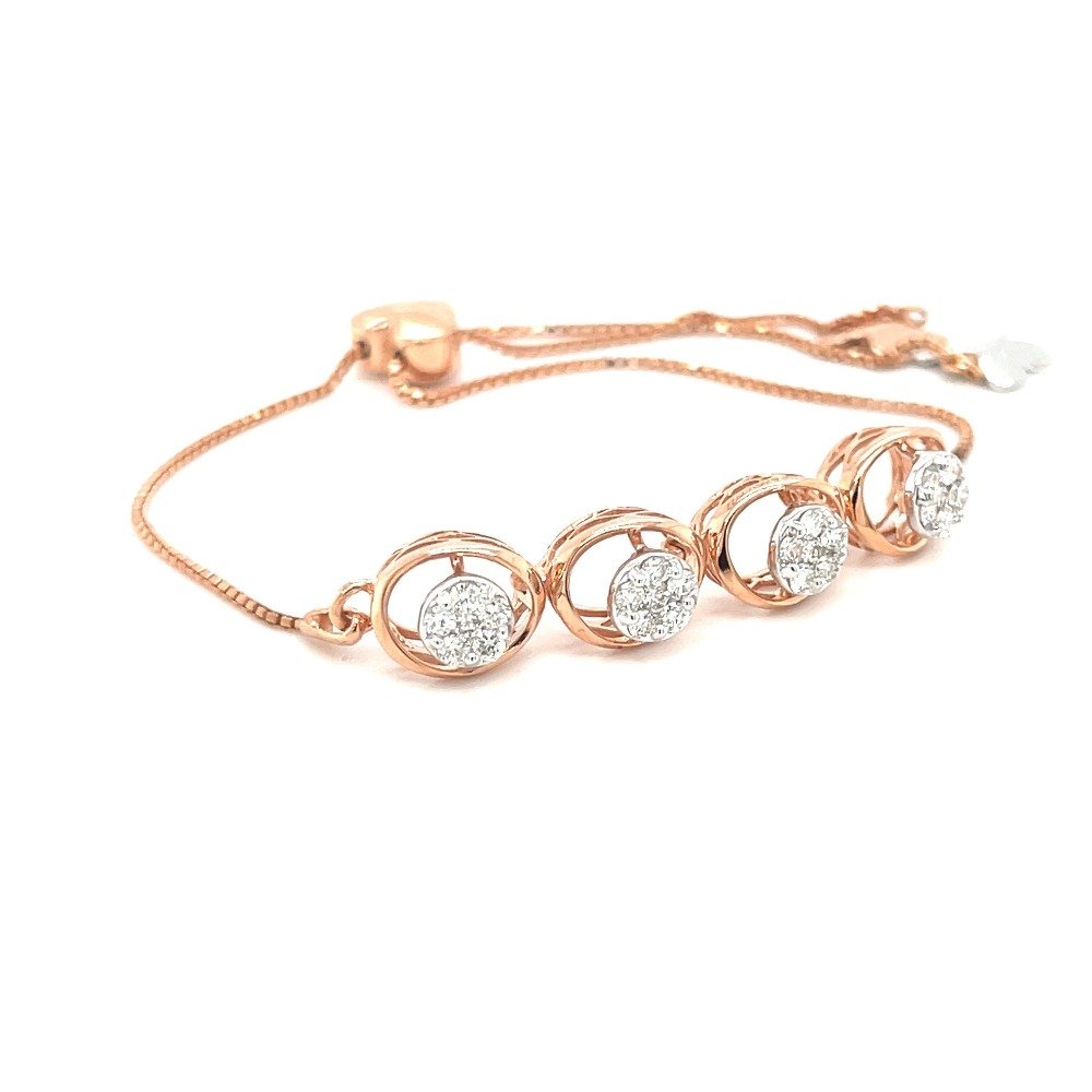 Flexible Chain Royale diamonds Bracelet in Rose Gold