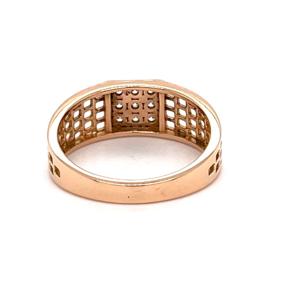 Fancy Mens Ring in Rose Gold for Everyday Wear