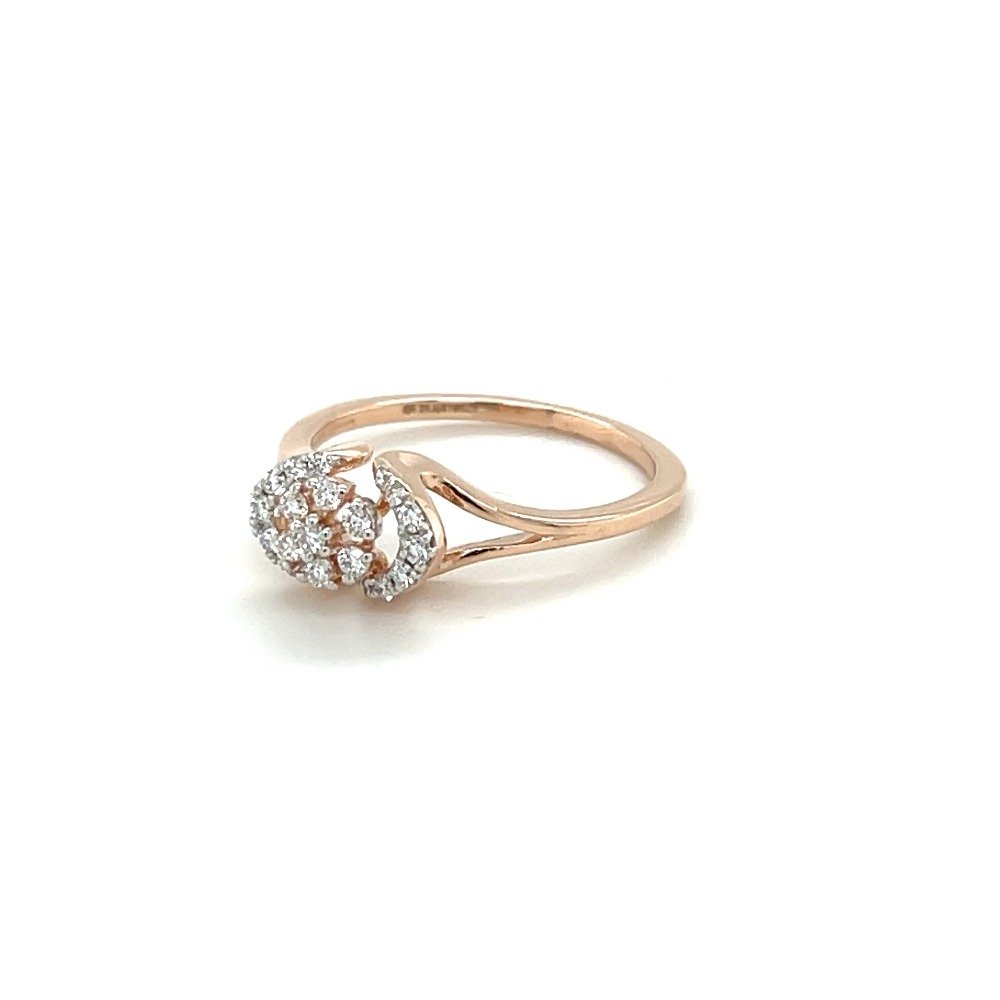 Diamond Encrusted Knot Ring in 14k Rose Gold