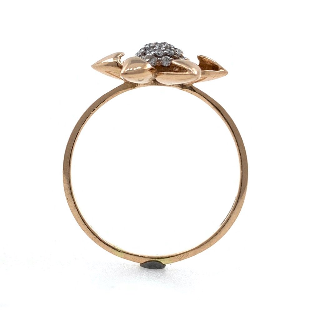 18kt / 750 rose gold sunflower diamond ladies ring 9lr168