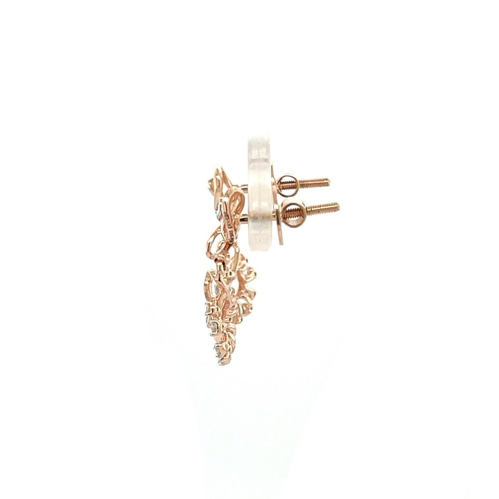 Pendaison Earring Top in 0.20 carats Diamond and 14k Rose Gold