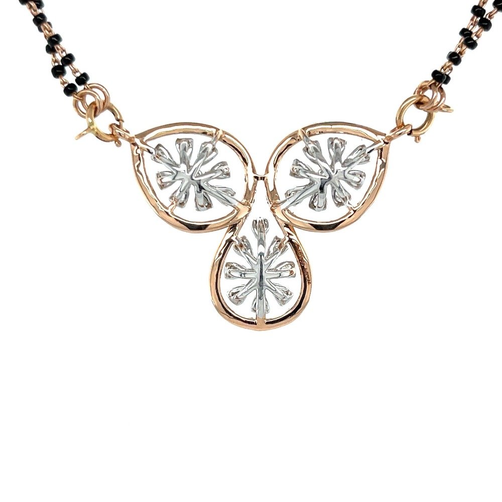 Ayesha Diamond Tanmaniya Mangalsutra Pendant in Pear Cut Diamonds