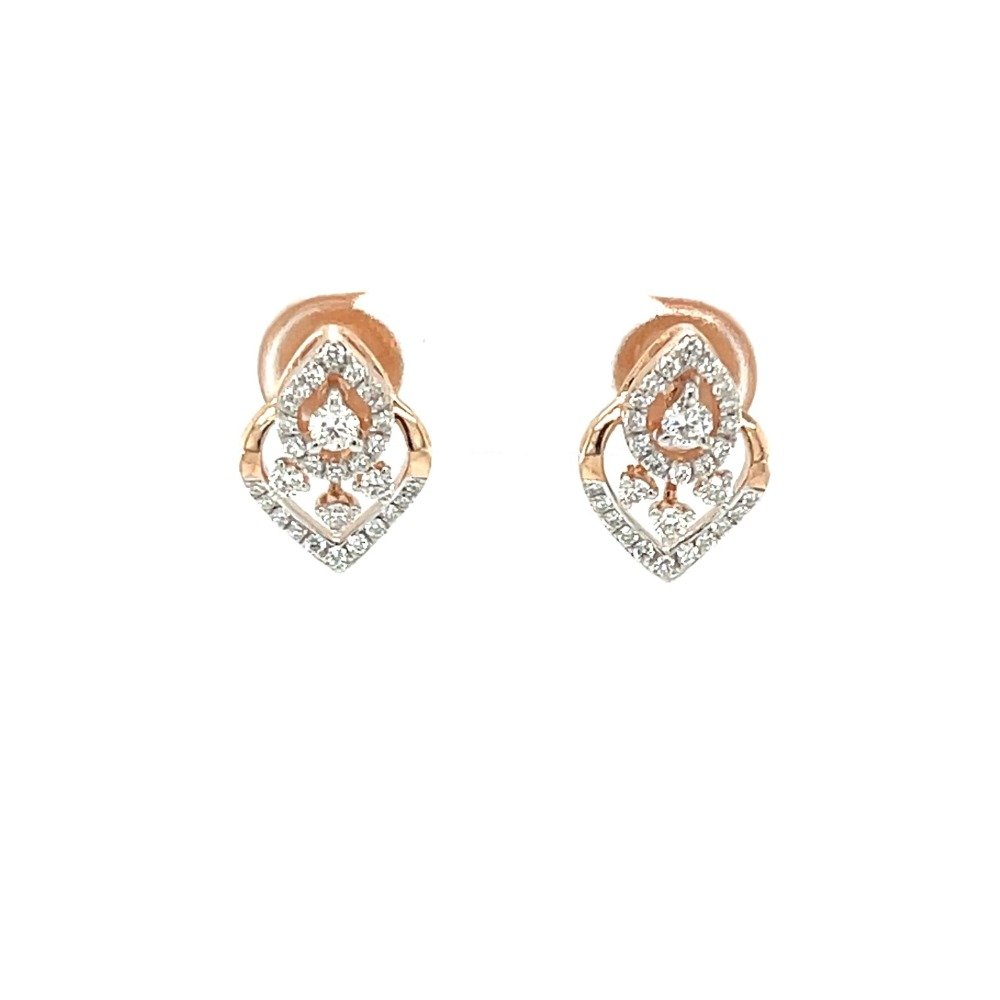 Opulent Diamond Earrings in 14K Ros...
