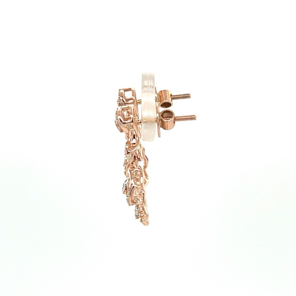 Tropfen Hanging Earring Top 0.25 cts Diamonds & 14k Rose Gold