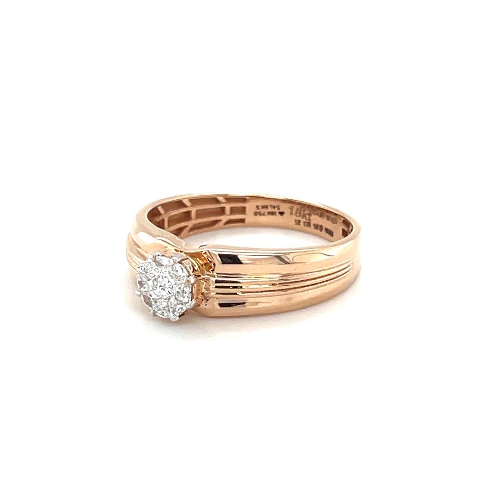 Omega Diamond Engagement Ring in Rose Gold