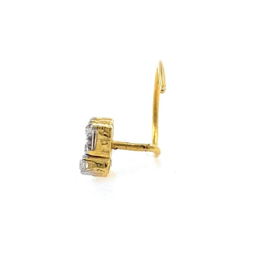 18kt / 750 yellow gold fancy nose pin in diamond 9NP117