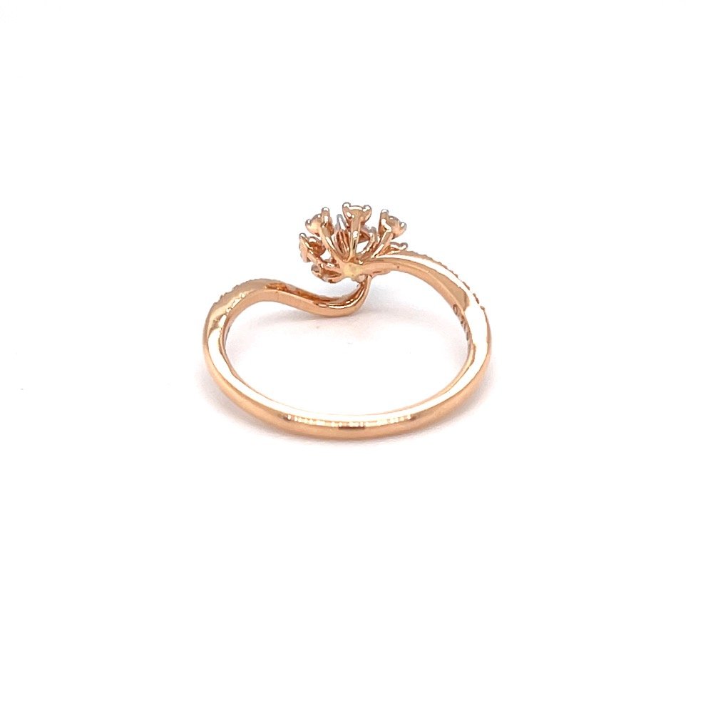 Daily wear fancy diamond ring in hallmark rose gold