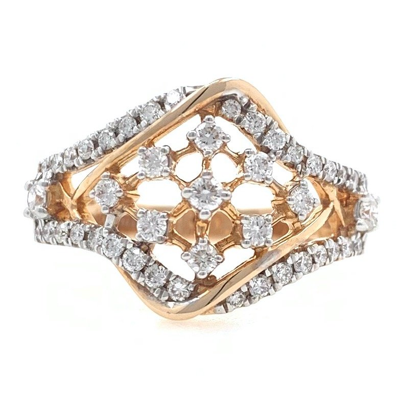 18kt / 750 rose gold fancy diamond...