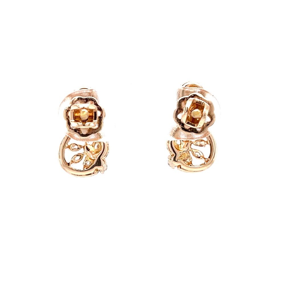 Kostbar diamond stud in 18k hallmark rose gold