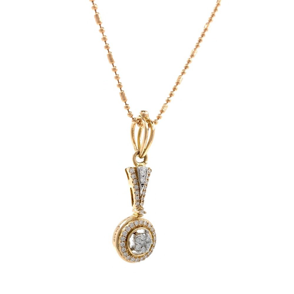 Nitidus Circular Diamond Pendant in Rose Gold 8SHP63