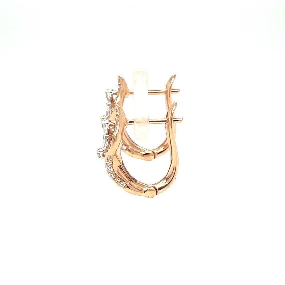 Bud Diamond Hoop Bali Earring by Royale Diamonds