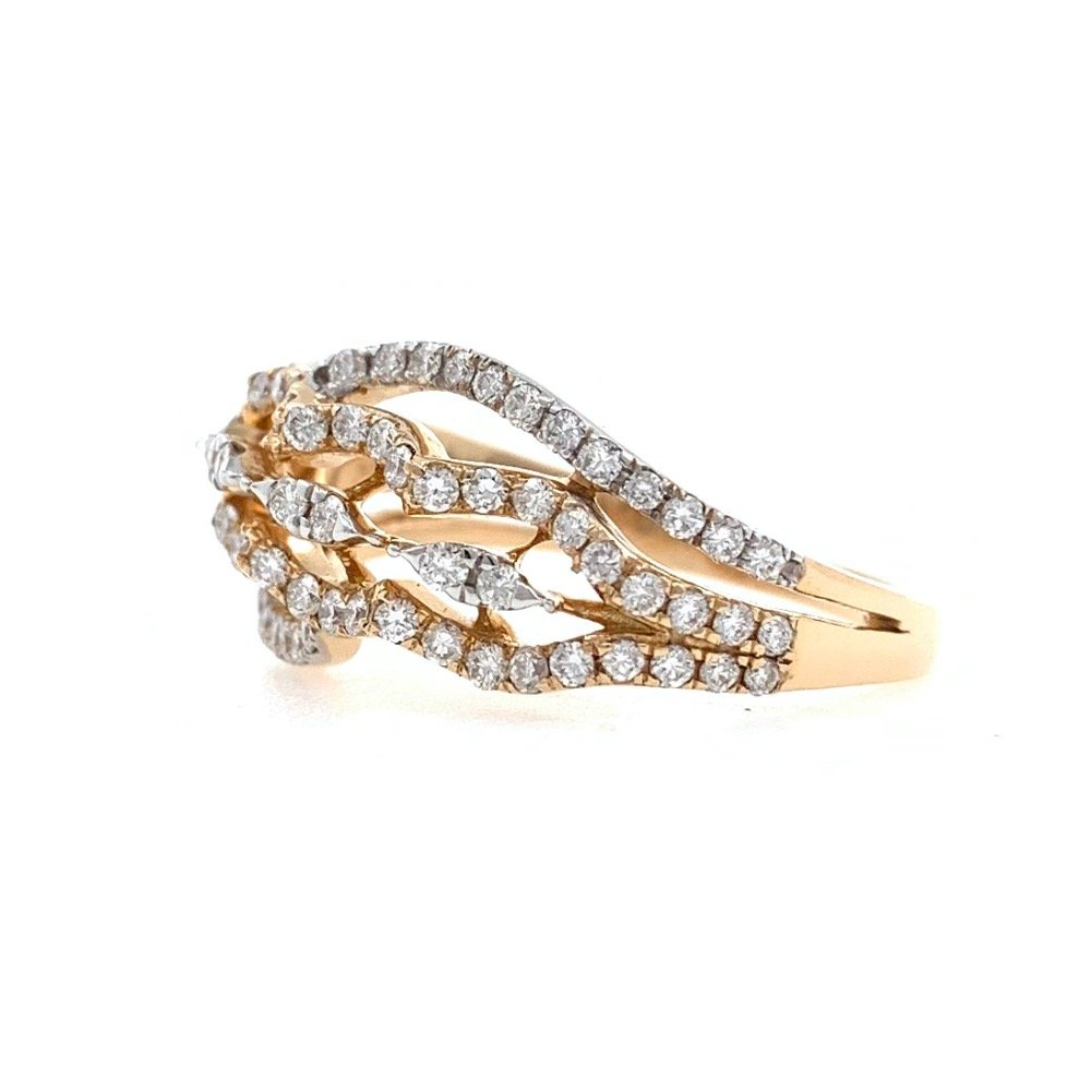 18kt / 750 Rose gold Fancy Diamond Ladies Ring 9LR204