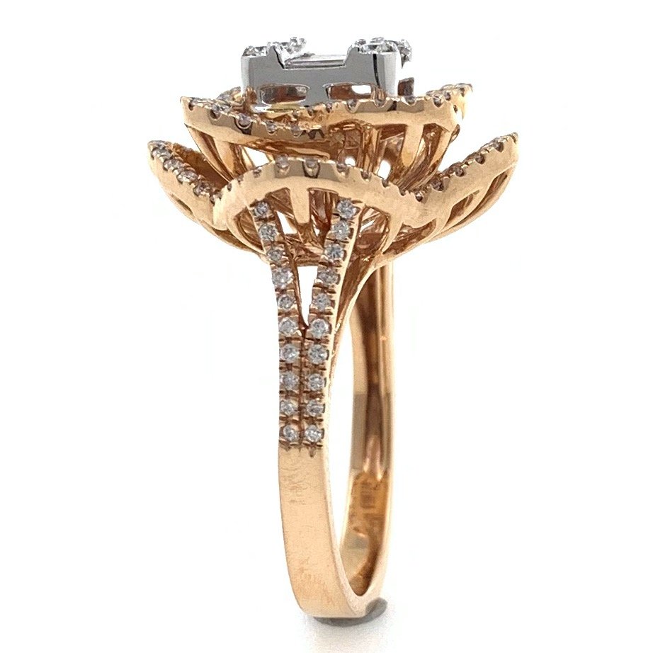 18kt / 750 rose gold anniversary gift diamond ladies ring 8lr153