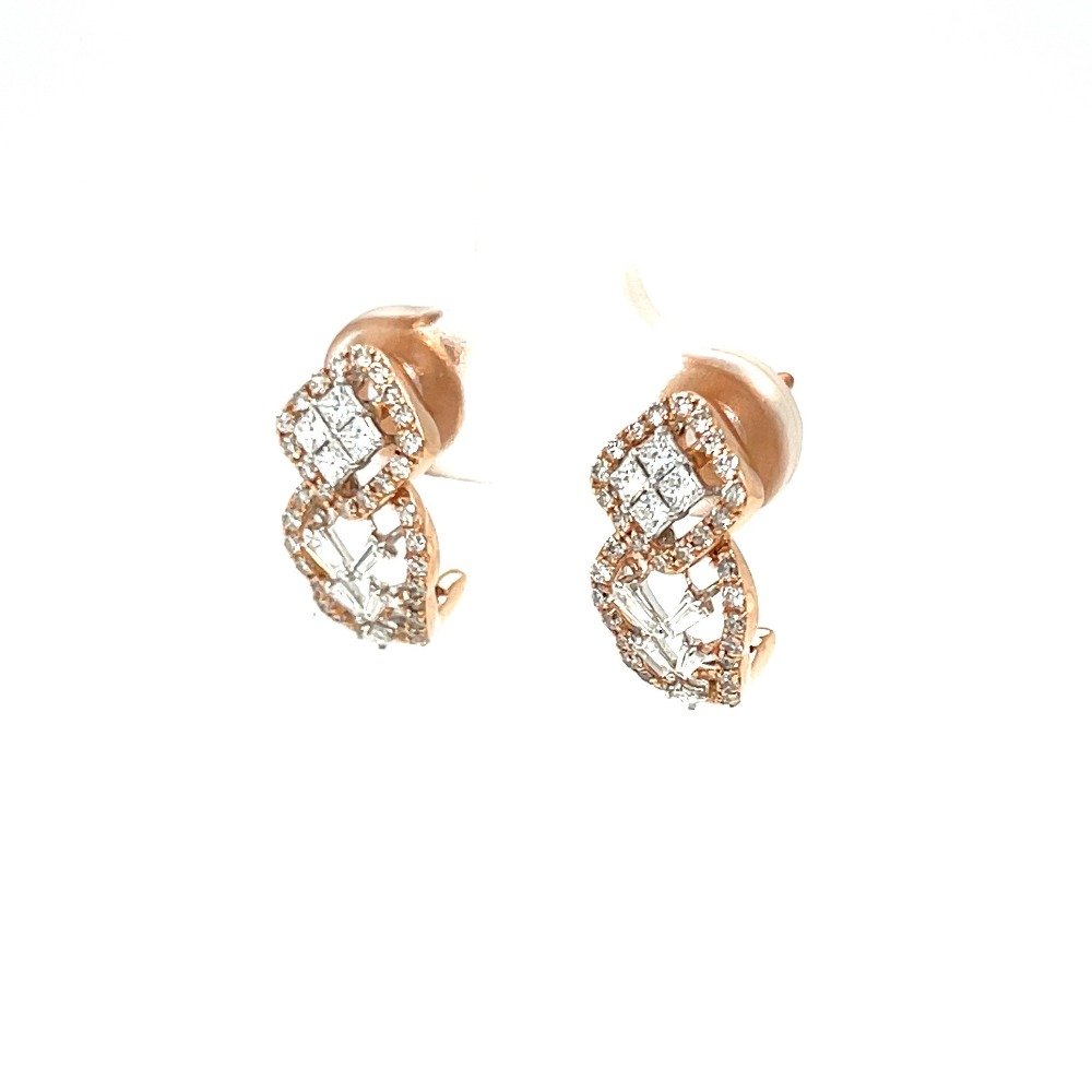 Laila diamond half hoop earrings by royale diamonds